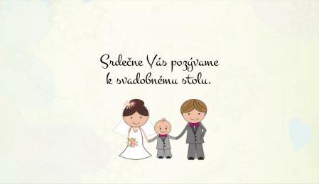 Pozvánky k svadobnému stolu - Šablóna ID 8534