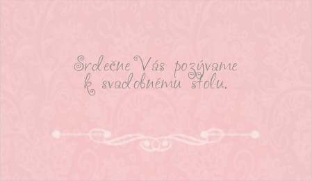 Pozvánky k svadobnému stolu - Šablóna ID 8549